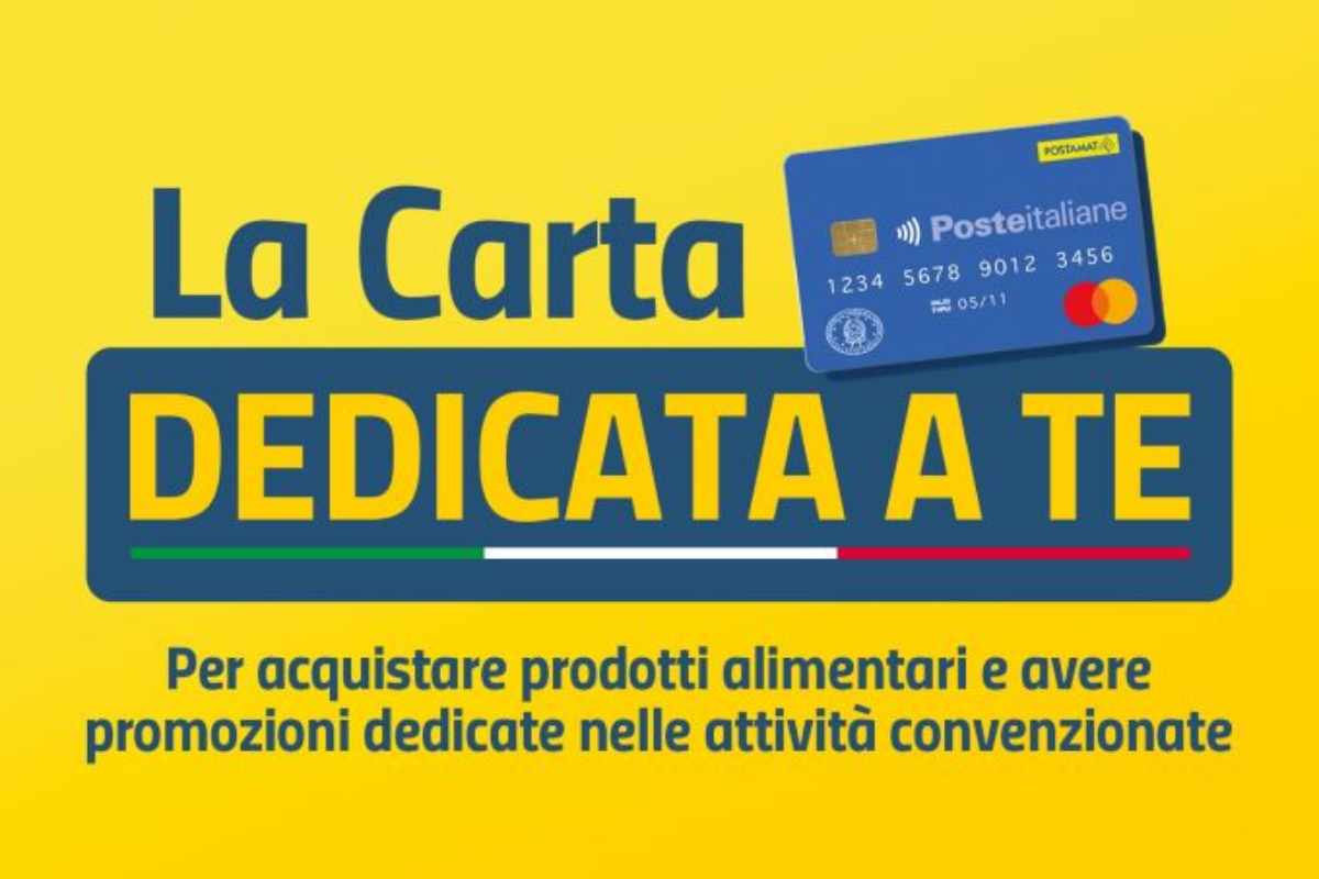 schermata promozionale della carta dedicata a te