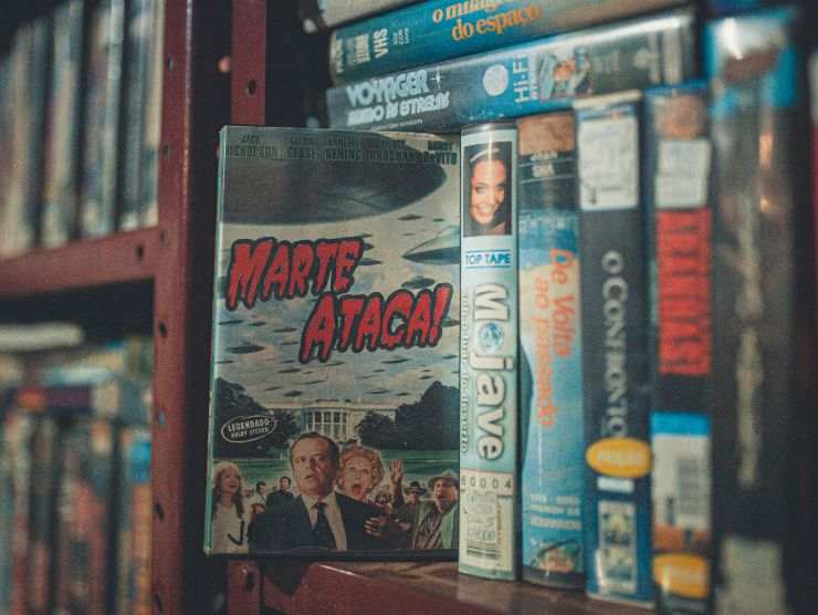 vecchia videocassetta di marte ataca