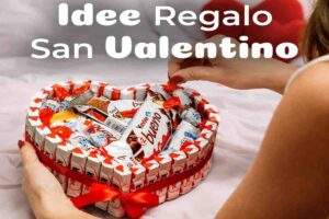 Cuore Kinder con scritta Idee regalo San Valentino