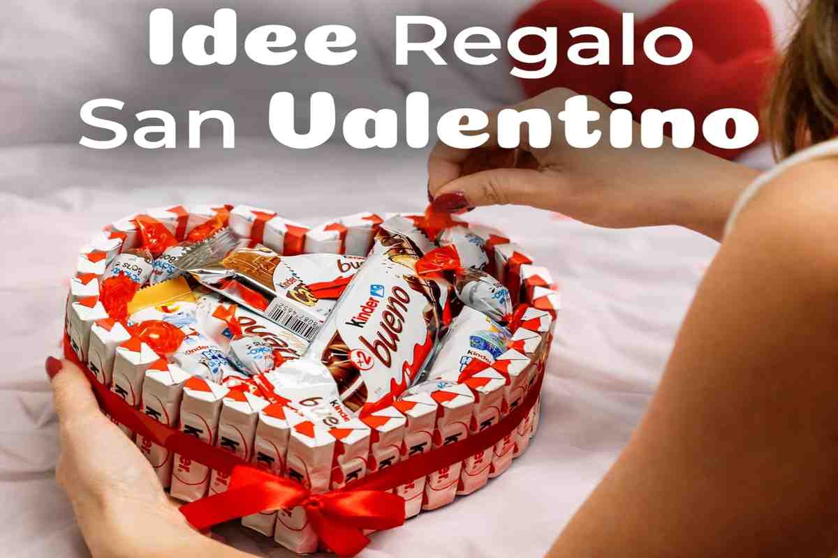 Cuore Kinder con scritta Idee regalo San Valentino