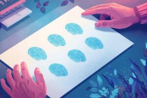 impronte digitali in un'immagine grafica