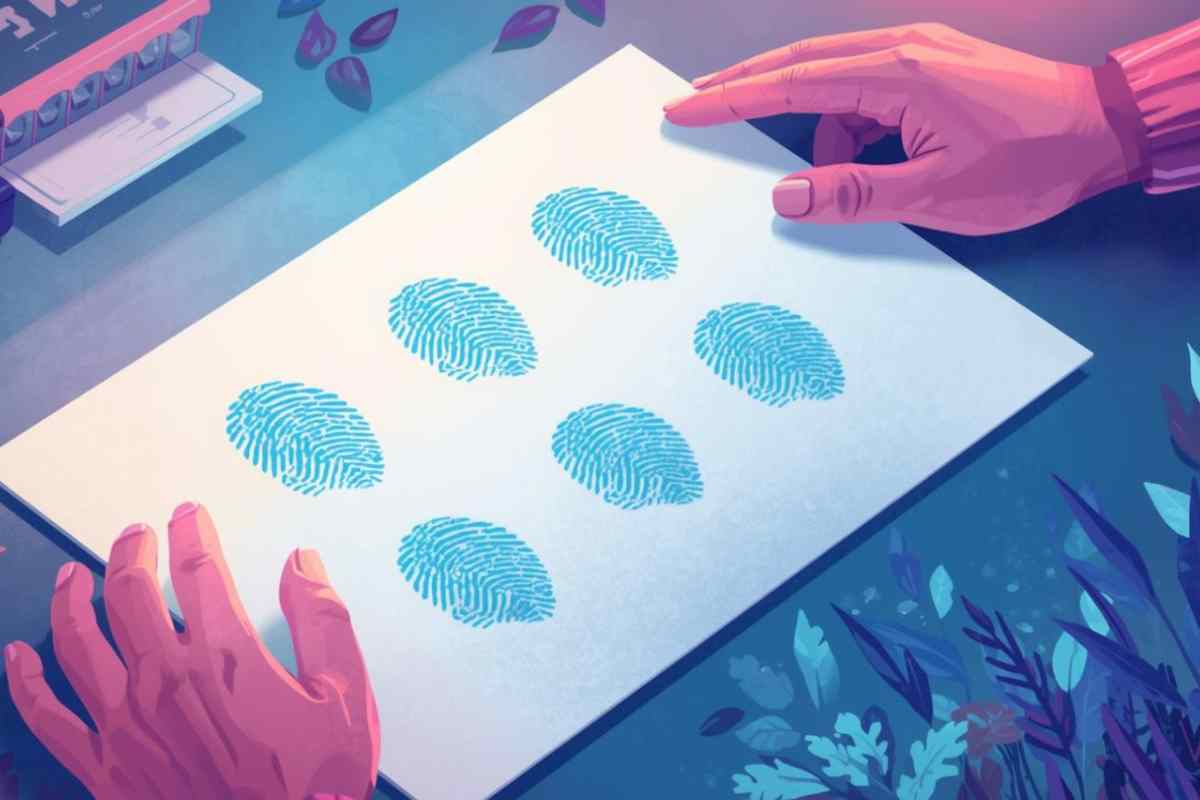 impronte digitali in un'immagine grafica