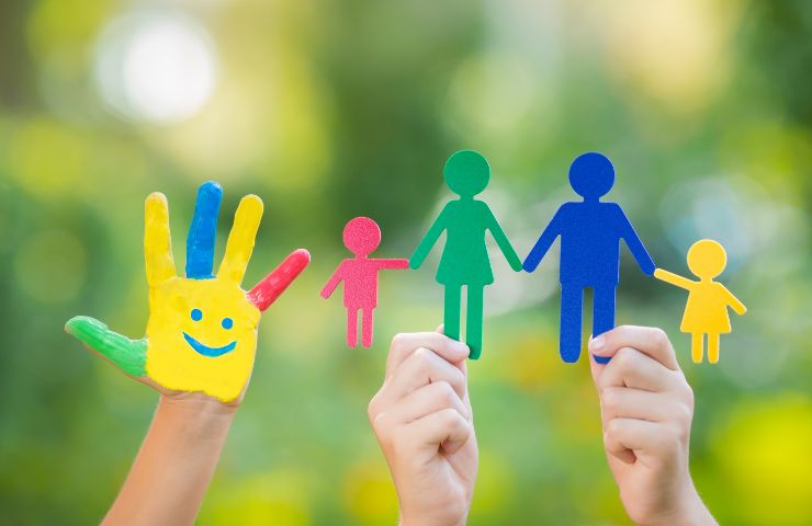 sagome che indicano famiglia